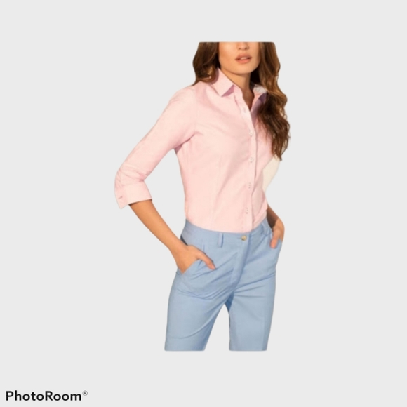 J. Crew Tops - J. Crew Haberdashery Pink Poplin Button Shirt